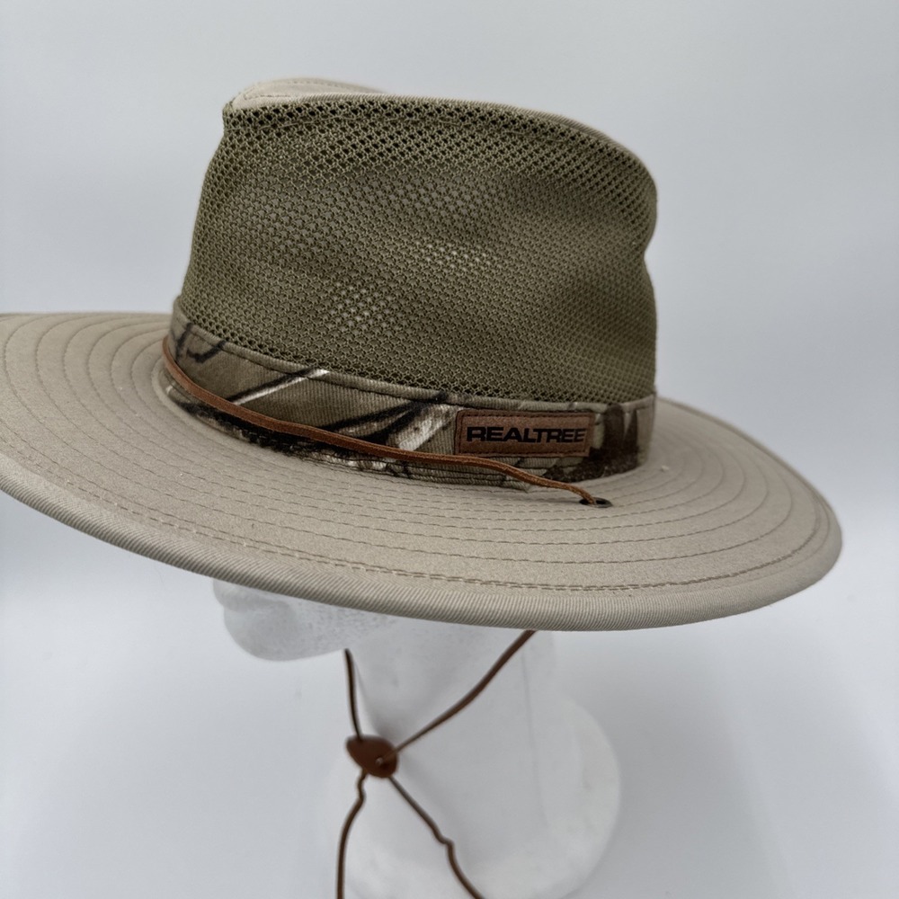 Realtree Mens Camo Safari Style 258 Medium Brim Hunting Hat Used